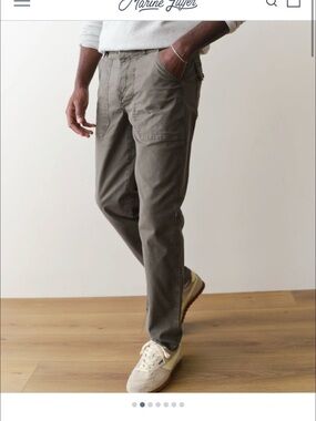 Marine Layer Men's Olive-Grey Cargo Pants